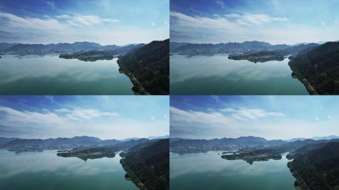 航拍杭州淳安千岛湖风景区