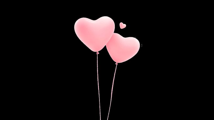 告白气球粉红色爱心气球