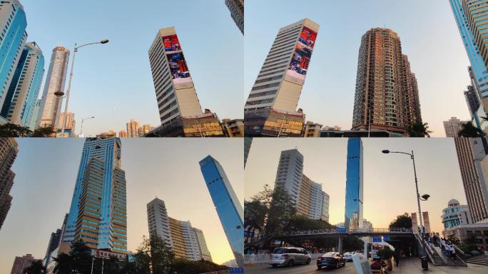 0075_V实拍城市建筑仰视仰拍高楼大厦