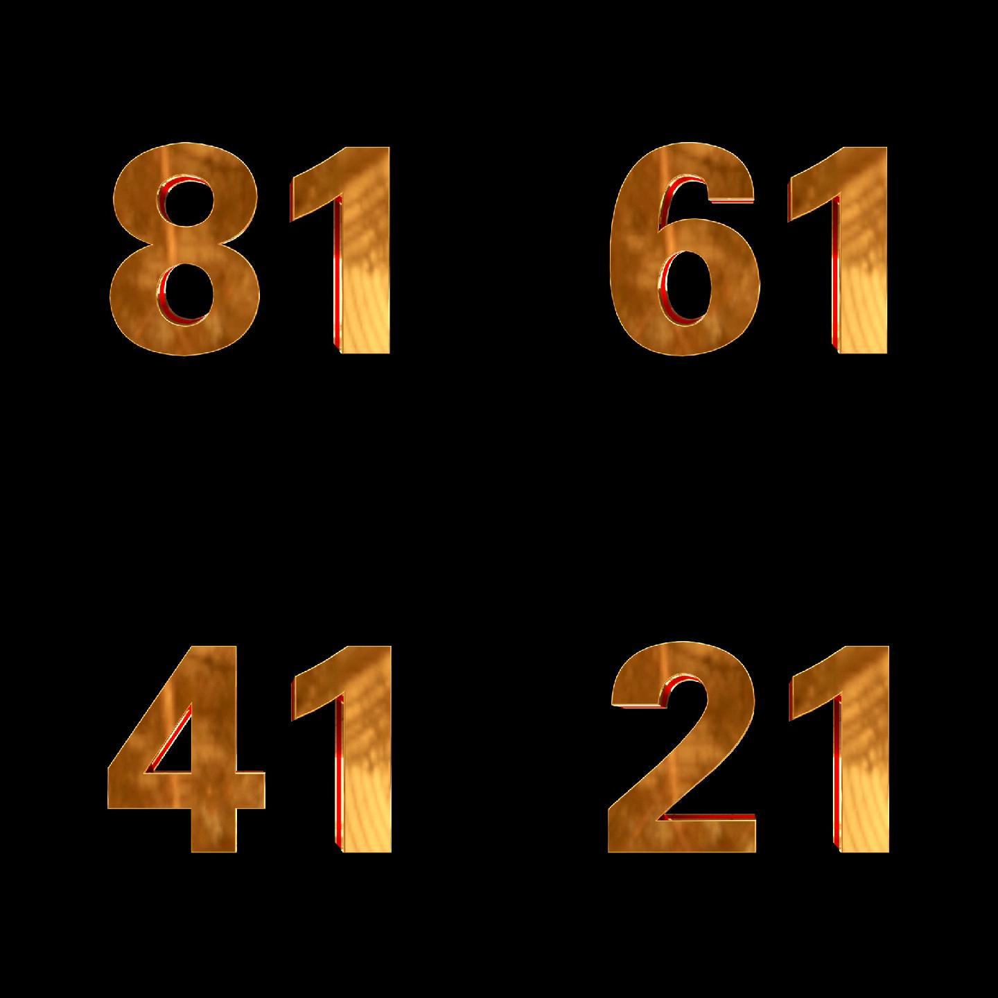 厚重三维金属字倒计时100-1