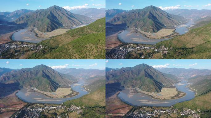 香格里拉，长江第一湾，河流，高原，高山