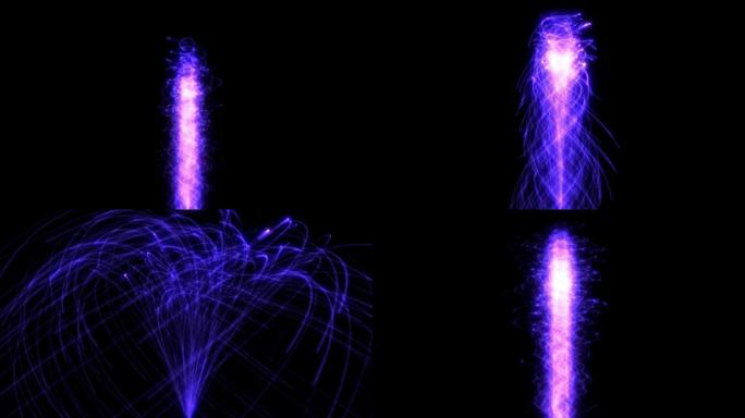 抽象紫丁香漩涡与快速轨迹