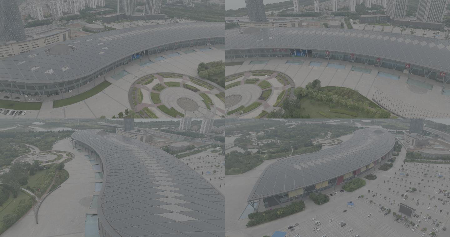 黄河国际会展中心航拍-log色彩