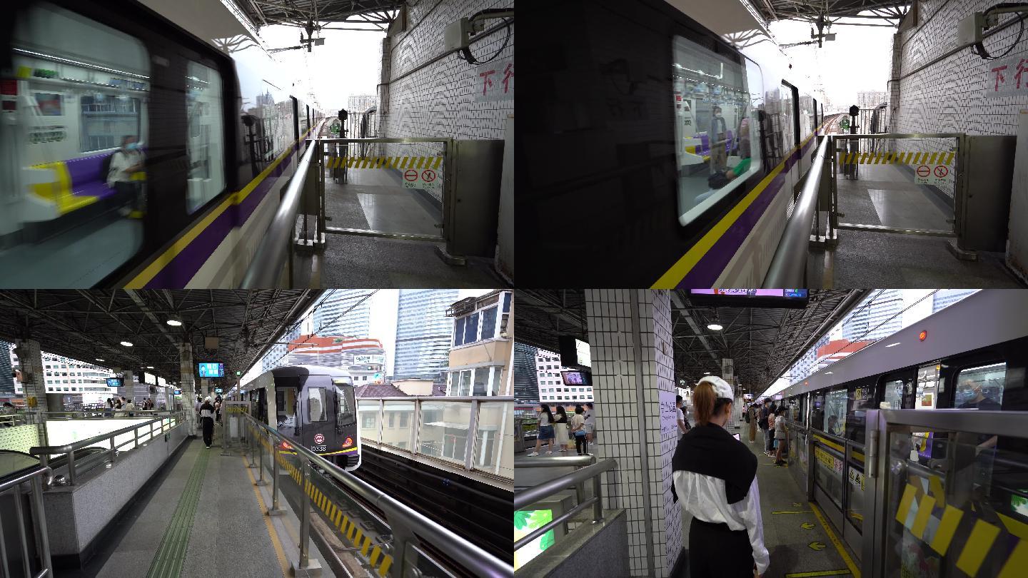 上海地铁3号线进站中山公园34号线地铁站