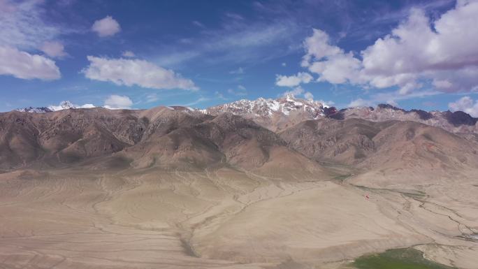 4k 航拍瓦罕走廊阿富汗与中国的唯一道路