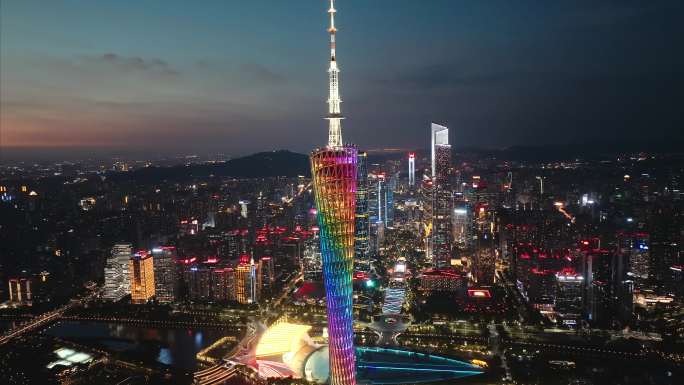 2022最新广州夜景航拍4k