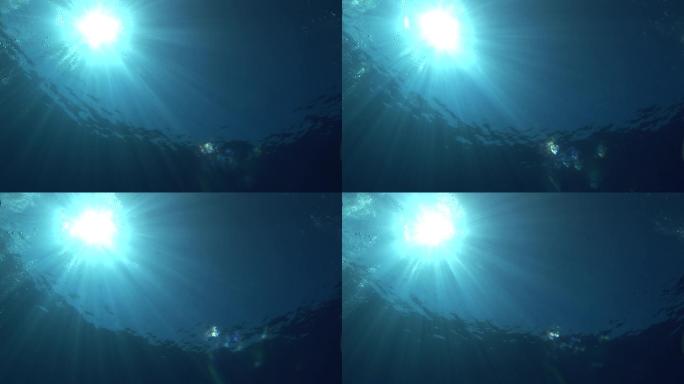 水下看太阳