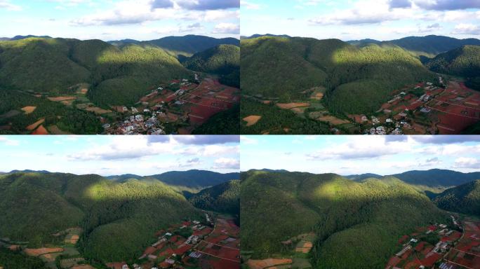 4K航拍乡村山川自然风光