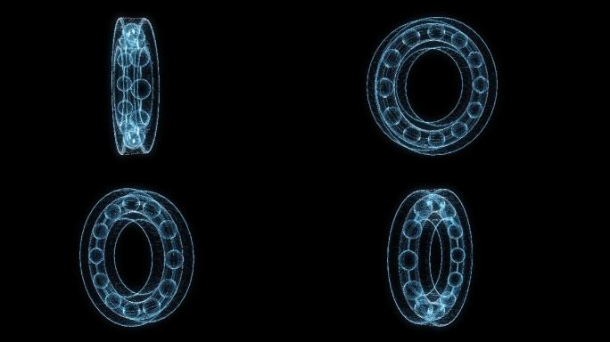 全息科技线条轴承透明通道素材