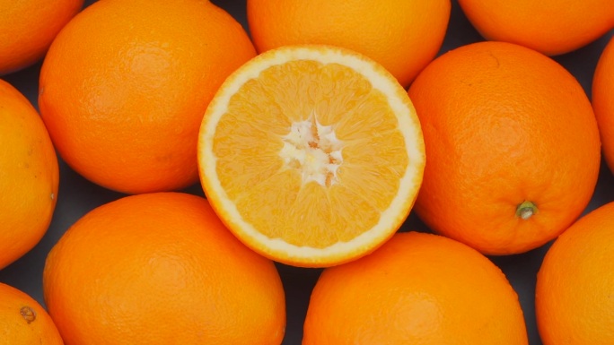 橙子脐橙切开