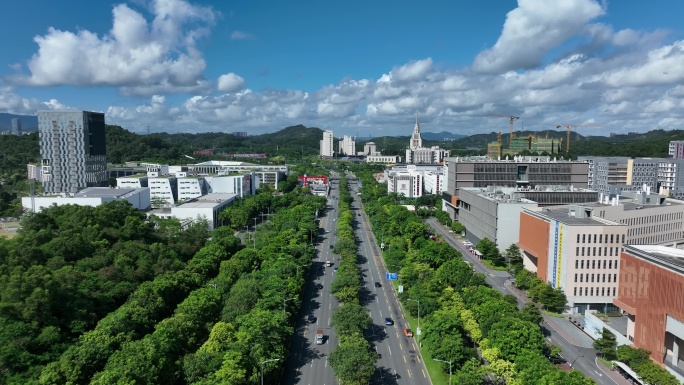 4K正版-航拍深圳龙翔大道车辆城市街景