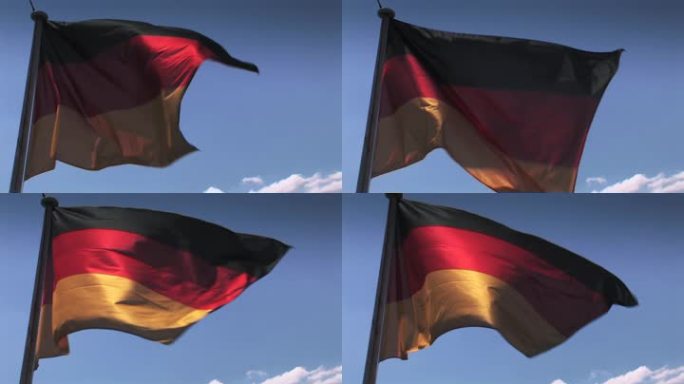 蓝天前的德国国旗