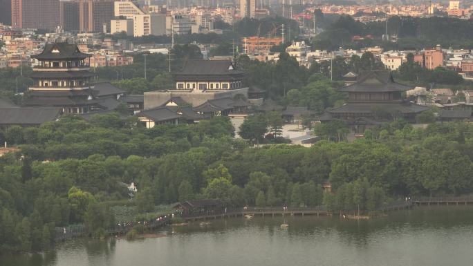 广州海珠湖湿地公园新文化馆全貌