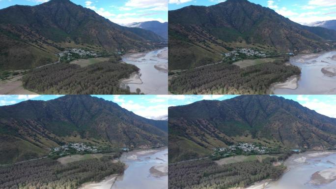 金沙江，农田，高原高山，河流，农村，农业