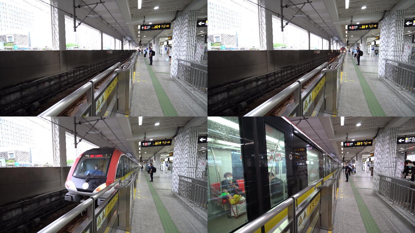 上海地铁3号线进站 上海火车站