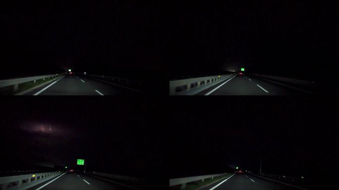 夜间高速公路 闪电005