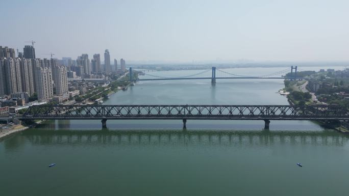 湖北襄阳汉江大桥航拍 (6)