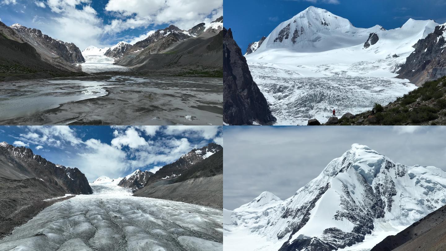 4K西藏仁龙巴冰川航拍宣传片雪山