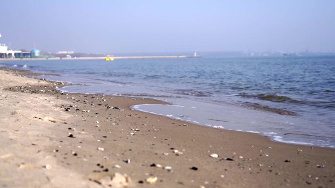 秦皇岛海天一色大海海边旅行实拍