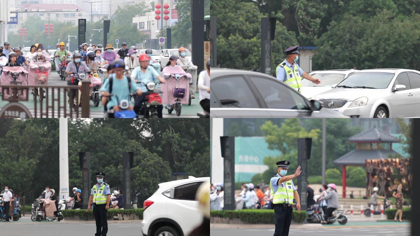 4k交通警察指挥交通