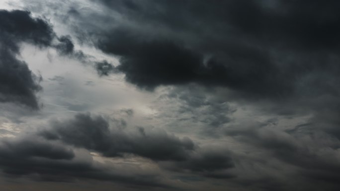 乌云密布积雨云翻滚黑云笼罩