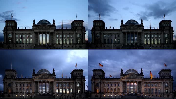 随着时间的推移，德国联邦议院第二阶段的国会大厦。