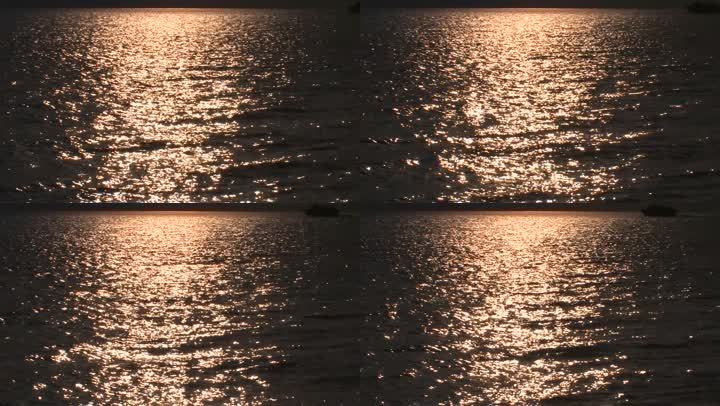 阳光在加尔达湖反射