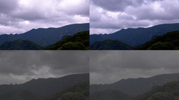 暴风雨来临秦岭分水岭延时摄影