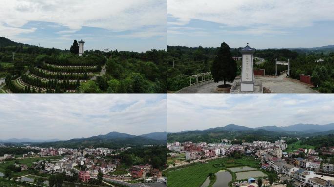 实拍新县陈店乡纪念碑