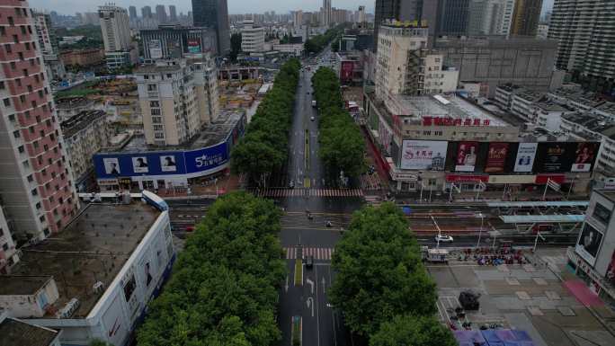 淮安雨后淮海路航拍