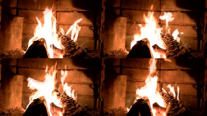 壁炉的生火。