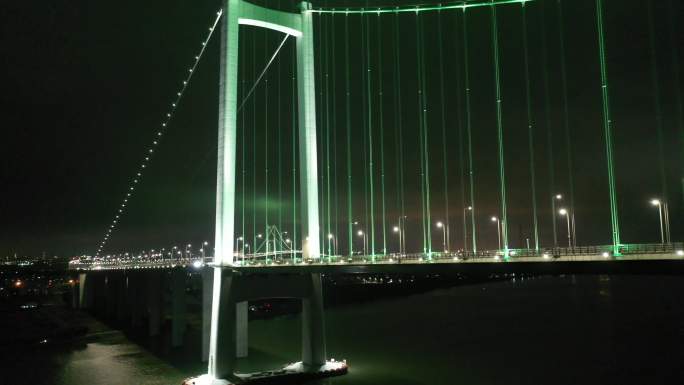南沙大桥夜景航拍4K