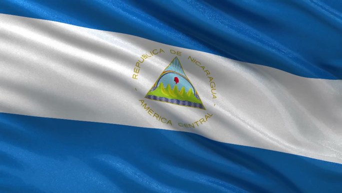尼加拉瓜国旗是一个无尽的圆环