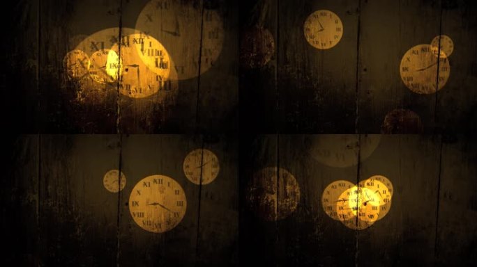 半透明的老式钟面在