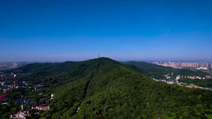 4k航拍岳麓山风景