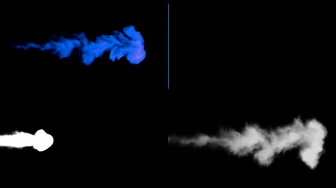 两条彩色抽象烟流。你可以在我的作品集中找到其他的烟雾抽象
