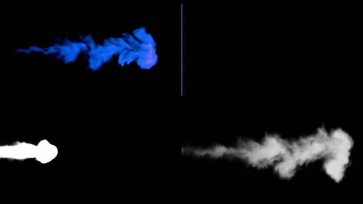 两条彩色抽象烟流。你可以在我的作品集中找到其他的烟雾抽象