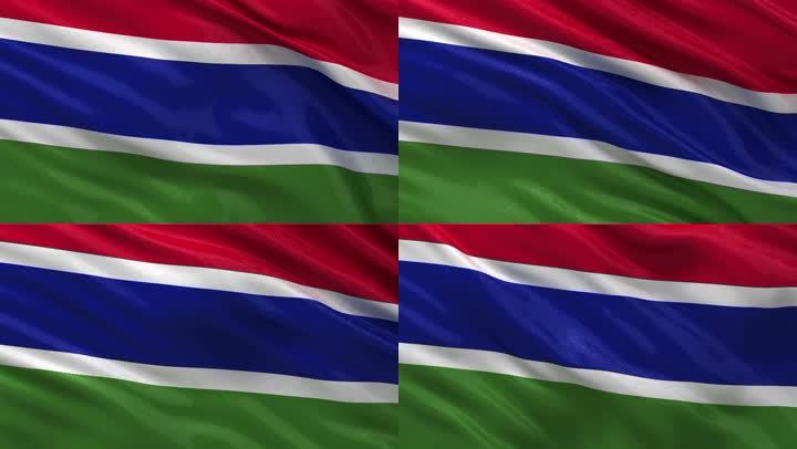 冈比亚国旗是一个无尽的圆环