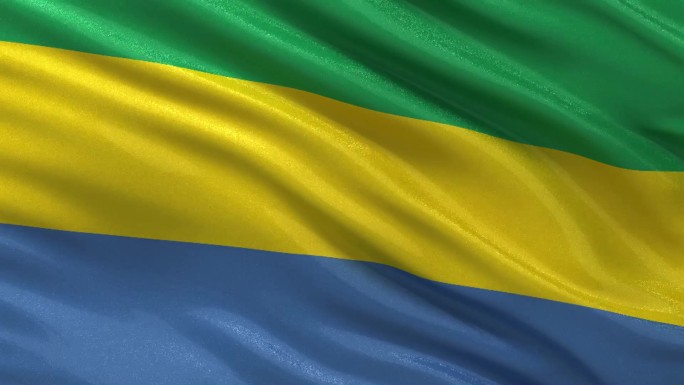 加蓬国旗是一个无尽的圆环