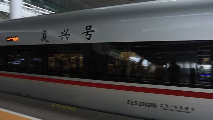 杭州东站复兴号到达视频