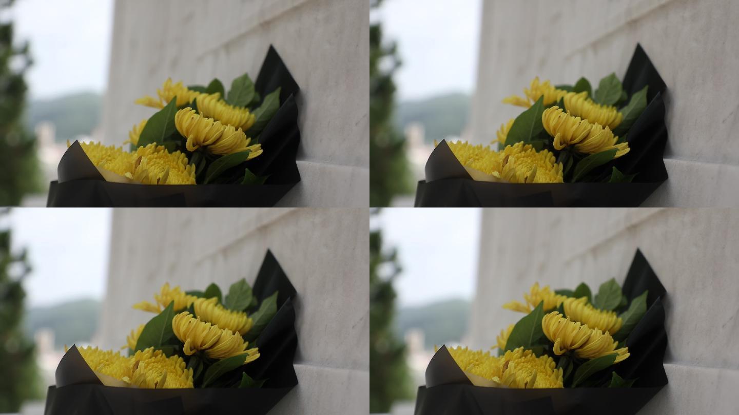 烈士陵园献花