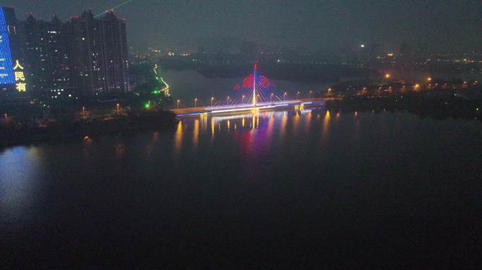 滨州人桥夜景航拍