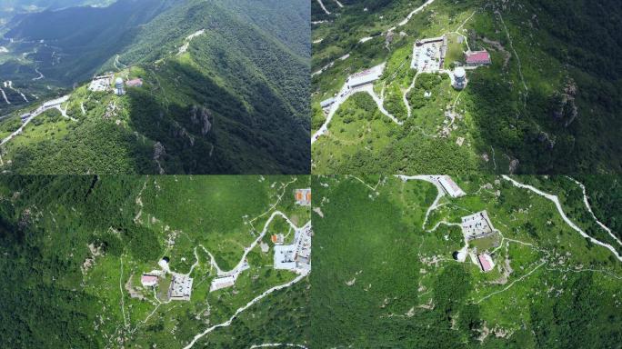 [4K]航拍素材.百花山主峰地标俯拍