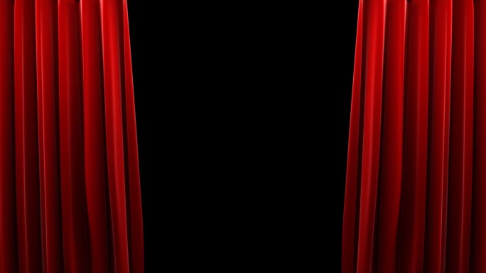 带有Alpha通道的红色天鹅绒剧院窗帘
