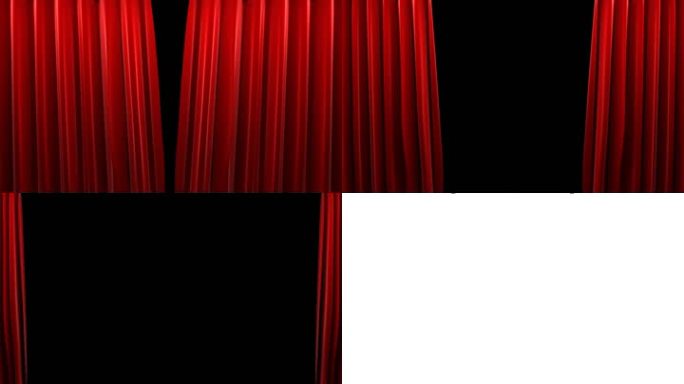 带有Alpha通道的红色天鹅绒剧院窗帘