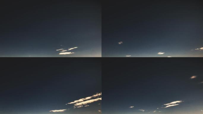 【HD天空】天光云影少云暗色云景深蓝复古