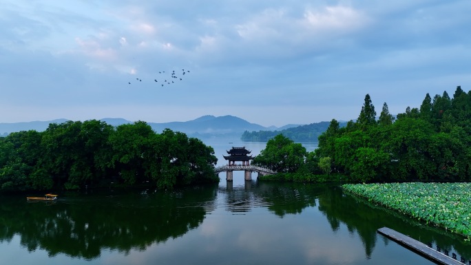 杭州西湖美景航拍