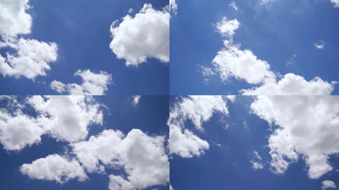 云延时摄影蓝天白云云层移动时光流逝夏天
