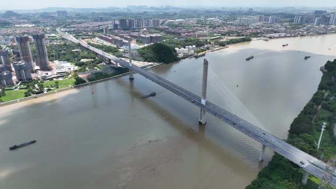 新造珠江特大桥航拍4K