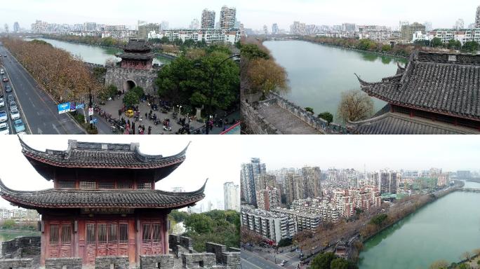 杭州古城墙陈列馆 运河高架航拍